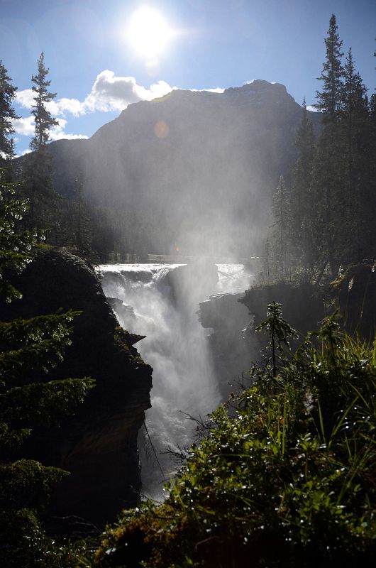 14 Athabasca Falls With Mount Kerkeslin Behind On Icefields Parkway